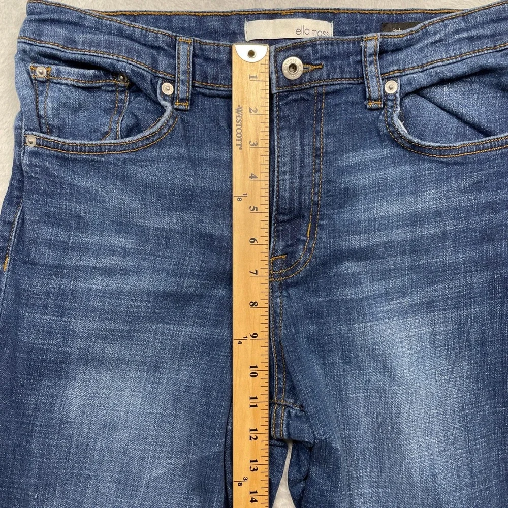 Ella Moss Straight Jeans Women 10/30 Blue High Waist Stretch Medium Wash